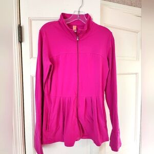 Lucy Fuchsia Zip-Up Jacket.size L.